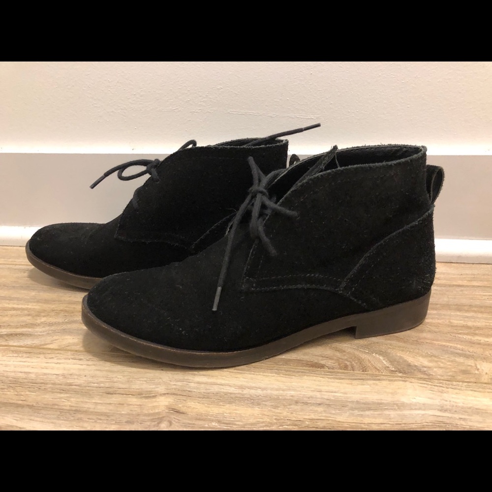 Lucky Brand suede black booties boots